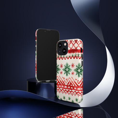 Watercolor Study of Christmas Patterns - Impact Resistant Phone Case